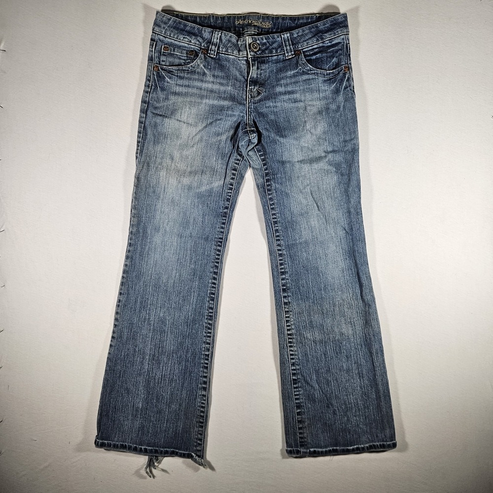 Vintage American Eagle Jeans Boyfriend Women's Size 14 Long Distressed Y2K Denim